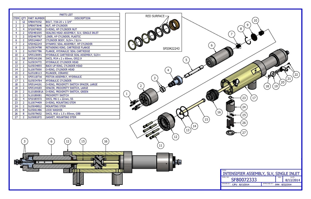 Abrasive Nozzle Assembly .014"/0.35Mm