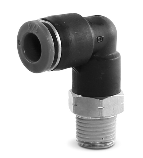 [1-13246] TUBE FTG:1/8" NPT X 1/4" TUBE 90° SWVL