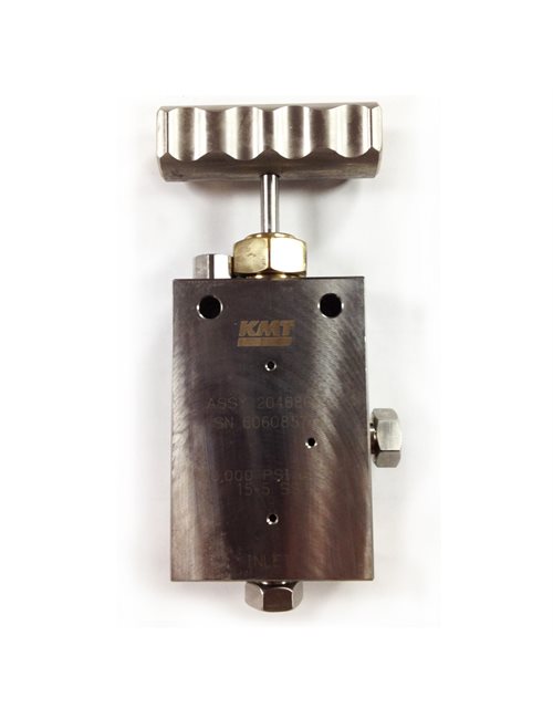 Hand Valve Assembly, UHP, 90 Degree, 2-Way, 1/4"