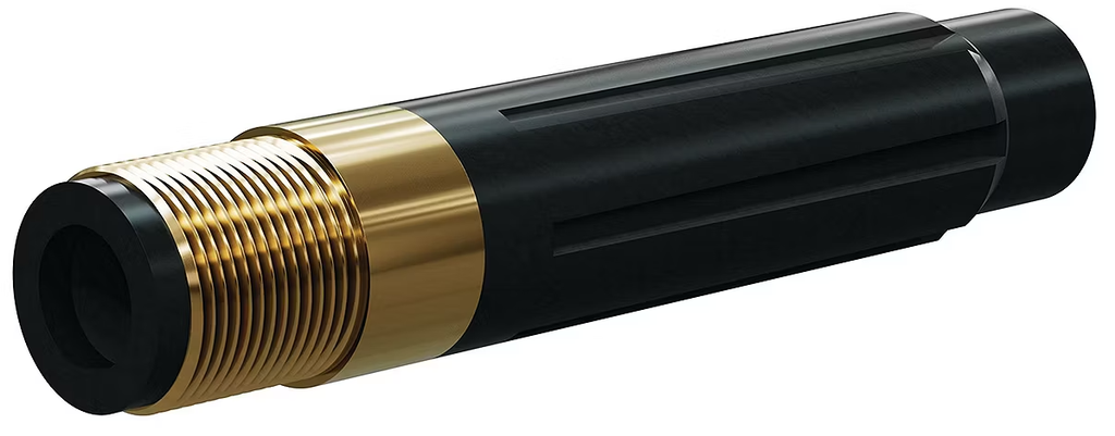 BP200 SiAlON Long Venturi Nozzle 1" Entry, 1-1/4" Brass 3/8"