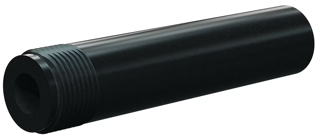 Silicon Carbide Nozzle 1" Entry, 1-1/4" Polyurethane Thread 7/16"