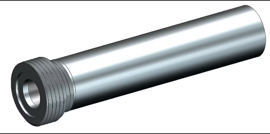 BLVE Boron Carbide Long Venturi Nozzle 50 MM 1" Entry, 50MM Thread SERIES Aluminum Jacket 1/2"