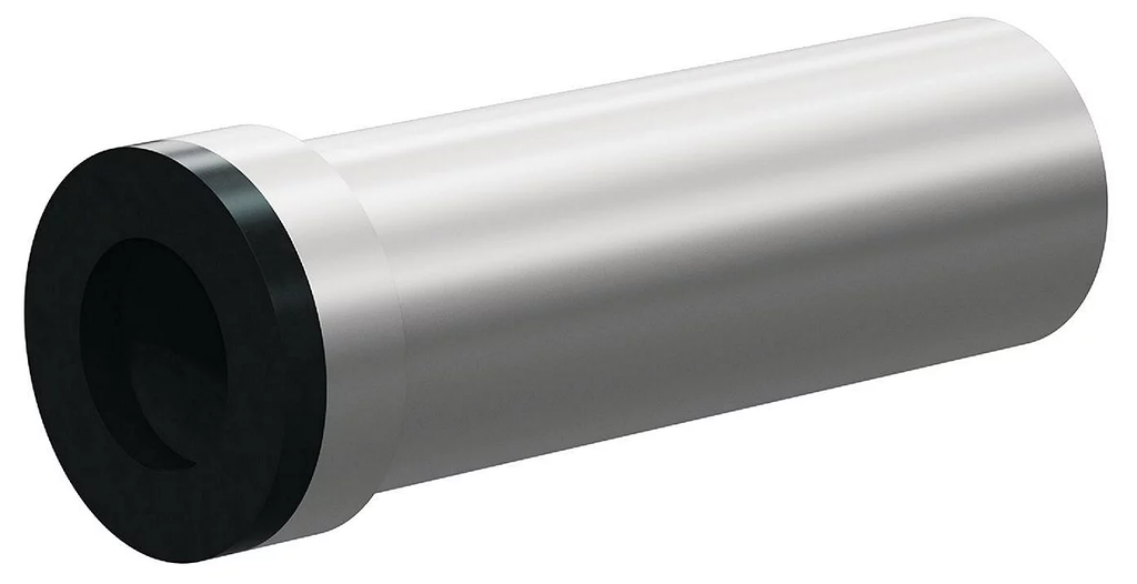 K Boron Carbide Medium Length Venturi Nozzle SERIES 1" Entry, 1-1/2" Flange, 4-1/8" Length  Flanged Alumin Jacket 5/16"