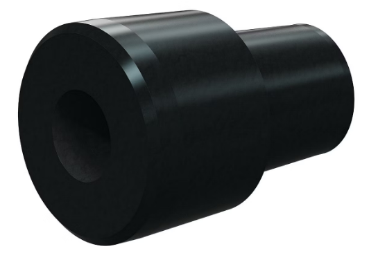 T106-FAP Tungs Carb Straight Bore Flanged Nozzle SERIES 2-1/16" Length All PolyJack 5/16"