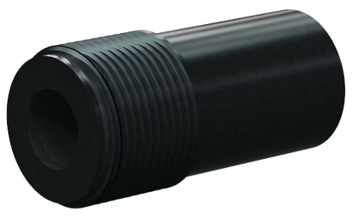T122-AP Tungs Carb Short Straight Bore Nozzle SERIES 1" Entry, 1-1/4" Thread All Poly Jack 3/8"