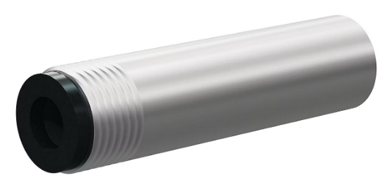 T123 Tungs Carb Long Straight Bore Nozzle SERIES 1" Entry, 1-1/4" Thread Alum Jack 3/8"