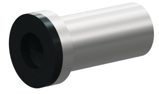 T134 Tungs Carb Straight Bore Nozzle SERIES 1" Flanged x 1-11/16" Length Flanged Alum Jack 3/16"