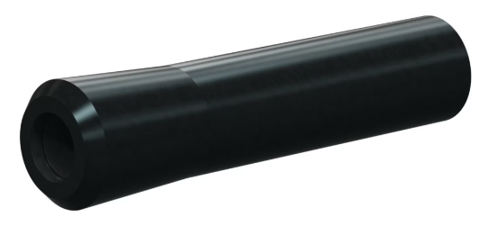 H AP Boron Carb Cone Shape 1-1/8" Base - Straight Bore Nozzle SERIES 1-1/8" Base x 4" Length Poly Jack 1/8"