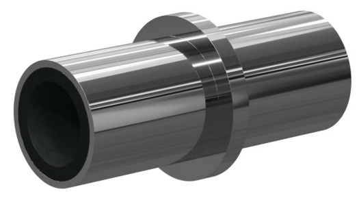 I Boron Carb Straight Bore 3/4" Entry SERIES Mid-Flange, 3" Length Steel Jack 1/4"