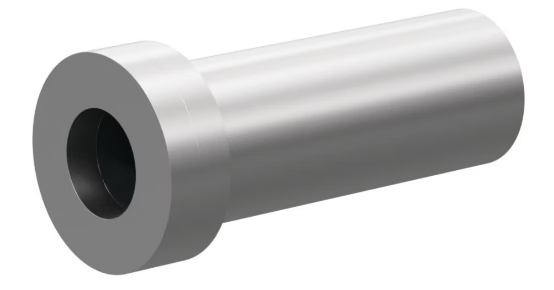 J Boron Carb Straight Bore 3/4" Entry SERIES 1-1/2" Flange, 6-1/8" Length Alum Jack 1/4"