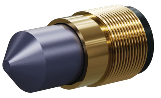 T090 Tungs Carb 90° Angle Nozzle SERIES 1-1/4" Brass Thread, Single Outlet 1/2"