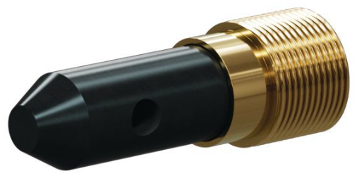 T190 Specialty 90° Angle Nozzle SERIES 3/8" Brass Thread x 1-7/8" Length 3/16" Single