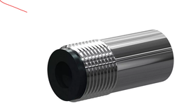 [B1505552] GV Boron Carbide Short Venturi Nozzle SERIES 1/2" Entry, 3/4" Steel Thread, 2-1/8" Length  Steel Jacket 5/16"
